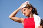 girl after sweaty workout