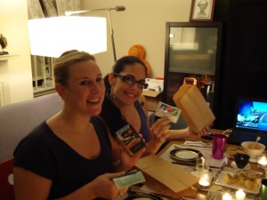 DSC00593 Jess and Lisa with Goodie Bags